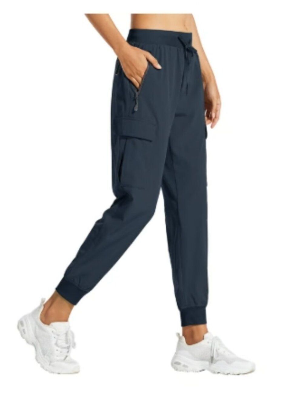 Libin Cargo Joggers Lightweight Quick Dry Hiking Pants Navy Size L